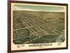 Circleville, Ohio - Panoramic Map-Lantern Press-Framed Art Print