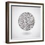 Circuit Board Sphere-germina-Framed Art Print