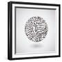 Circuit Board Sphere-germina-Framed Art Print