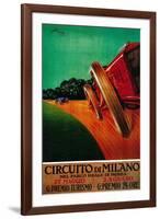 Circuito Di Milano Vintage Poster - Europe-Lantern Press-Framed Art Print