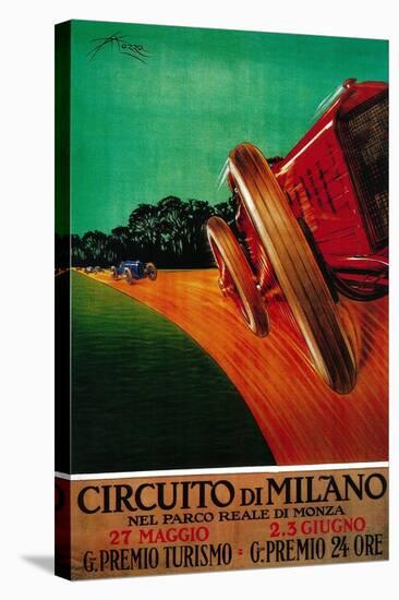 Circuito Di Milano Vintage Poster - Europe-Lantern Press-Stretched Canvas
