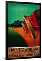 Circuito Di Milano Vintage Poster - Europe-Lantern Press-Framed Art Print