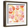 Circular Abstract Blush Orange-OnRei-Framed Art Print