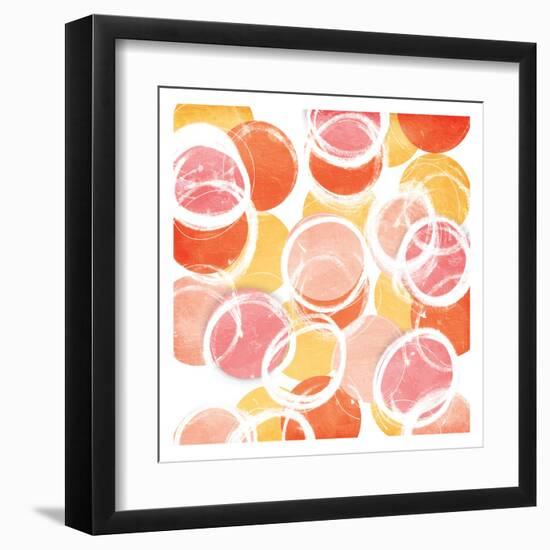 Circular Abstract Blush Orange-OnRei-Framed Art Print