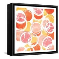 Circular Abstract Blush Orange-OnRei-Framed Stretched Canvas