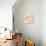 Circular Abstract Blush Orange-OnRei-Stretched Canvas displayed on a wall