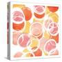 Circular Abstract Blush Orange-OnRei-Stretched Canvas