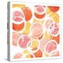 Circular Abstract Blush Orange-OnRei-Stretched Canvas