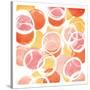 Circular Abstract Blush Orange-OnRei-Stretched Canvas