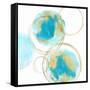 Circular Aqua and Gold I-Natalie Harris-Framed Stretched Canvas