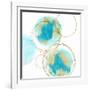 Circular Aqua and Gold I-Natalie Harris-Framed Art Print