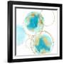 Circular Aqua and Gold I-Natalie Harris-Framed Art Print