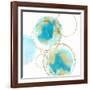 Circular Aqua and Gold I-Natalie Harris-Framed Art Print