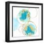 Circular Aqua and Gold I-Natalie Harris-Framed Art Print