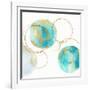 Circular Aqua and Gold II-Natalie Harris-Framed Art Print