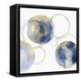 Circular Blue and Gold II-Natalie Harris-Framed Stretched Canvas