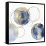 Circular Blue and Gold II-Natalie Harris-Framed Stretched Canvas