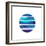 Circular Blues-Evangeline Taylor-Framed Art Print