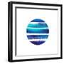 Circular Blues-Evangeline Taylor-Framed Art Print