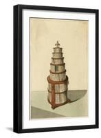 Circular Bookcase-null-Framed Art Print