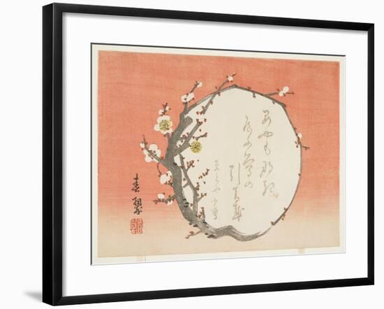 Circular Branch of a Flowering Plum, C.1854-59-Shunsui-Framed Giclee Print