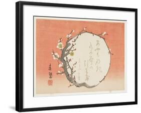 Circular Branch of a Flowering Plum, C.1854-59-Shunsui-Framed Giclee Print