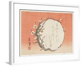 Circular Branch of a Flowering Plum, C.1854-59-Shunsui-Framed Giclee Print