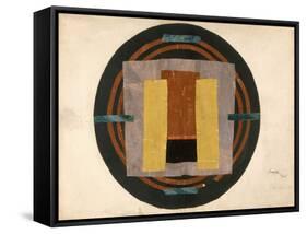 Circular Design for a Rug, 1916 (W/C and Collage on Paper)-Roger Eliot Fry-Framed Stretched Canvas