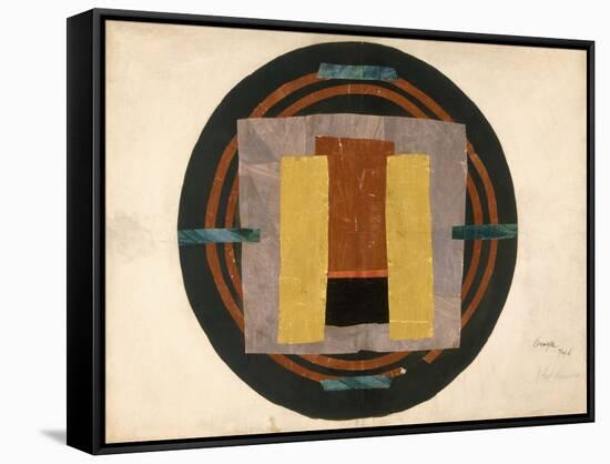 Circular Design for a Rug, 1916 (W/C and Collage on Paper)-Roger Eliot Fry-Framed Stretched Canvas