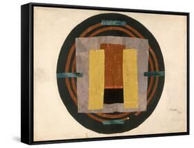 Circular Design for a Rug, 1916 (W/C and Collage on Paper)-Roger Eliot Fry-Framed Stretched Canvas