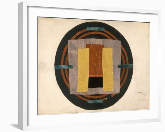 Circular Design for a Rug, 1916 (W/C and Collage on Paper)-Roger Eliot Fry-Framed Giclee Print