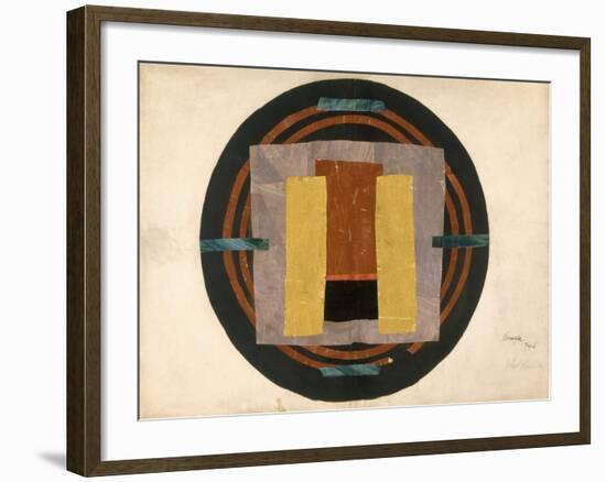 Circular Design for a Rug, 1916 (W/C and Collage on Paper)-Roger Eliot Fry-Framed Giclee Print