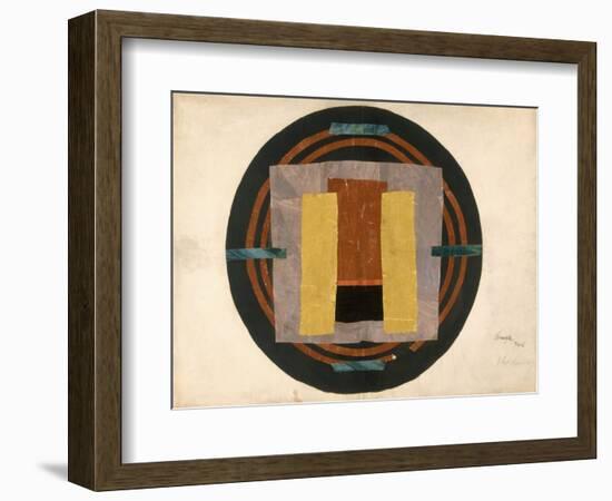 Circular Design for a Rug, 1916 (W/C and Collage on Paper)-Roger Eliot Fry-Framed Premium Giclee Print