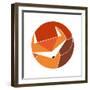 Circular Geo Fox-Milli Villa-Framed Art Print