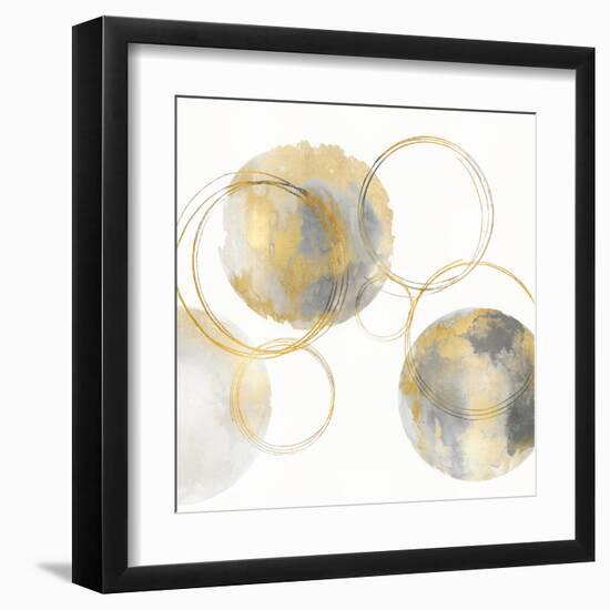 Circular Gray and Gold II-Natalie Harris-Framed Art Print
