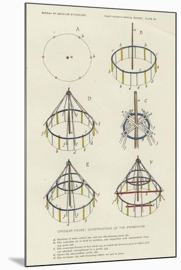 Circular House: Construction of the Framework-null-Mounted Giclee Print