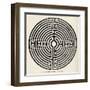 Circular Maze 12 Metres in Diameter at Alkborough Lincolnshire-null-Framed Art Print