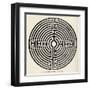 Circular Maze 12 Metres in Diameter at Alkborough Lincolnshire-null-Framed Art Print