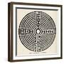 Circular Maze 12 Metres in Diameter at Alkborough Lincolnshire-null-Framed Art Print