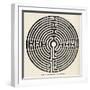 Circular Maze 12 Metres in Diameter at Alkborough Lincolnshire-null-Framed Art Print