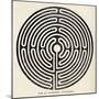 Circular Maze 12 Metres in Diameter at Alkborough Lincolnshire-null-Mounted Art Print