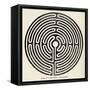 Circular Maze 12 Metres in Diameter at Alkborough Lincolnshire-null-Framed Stretched Canvas