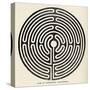 Circular Maze 12 Metres in Diameter at Alkborough Lincolnshire-null-Stretched Canvas