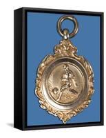 Circular Medal Depicting a Footballer, 1922-23-null-Framed Stretched Canvas