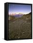 Circular Petroglyphs at the Edge of the Great Basin, Sierra Nevada Range in the Distance, Las Vegas-Dennis Flaherty-Framed Stretched Canvas