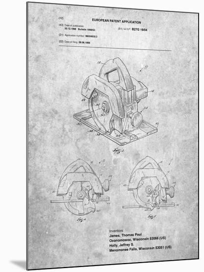 Circular Saw Patent-Cole Borders-Mounted Art Print