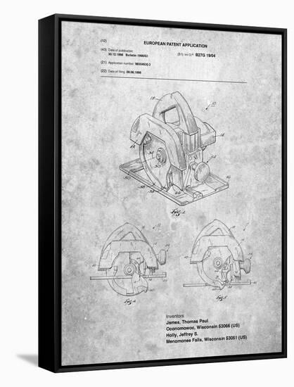 Circular Saw Patent-Cole Borders-Framed Stretched Canvas