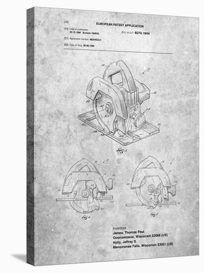 Circular Saw Patent-Cole Borders-Stretched Canvas