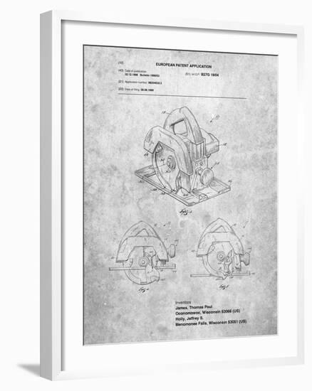 Circular Saw Patent-Cole Borders-Framed Art Print