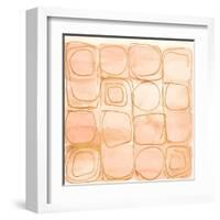 Circular Squares of Peach-Lanie Loreth-Framed Art Print